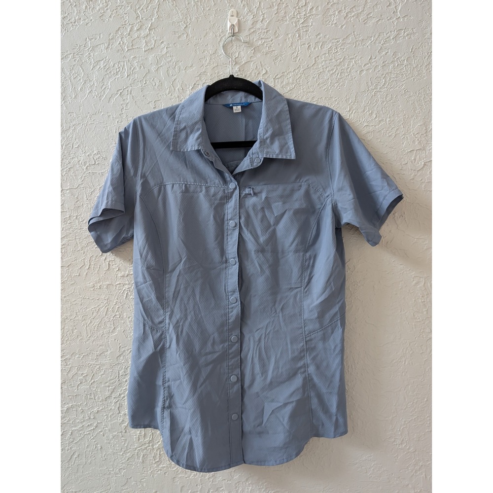 Nepallo 18W-WV629S18 Hiking Shirt Women S Polyester Blue Vented Ripstop Top
